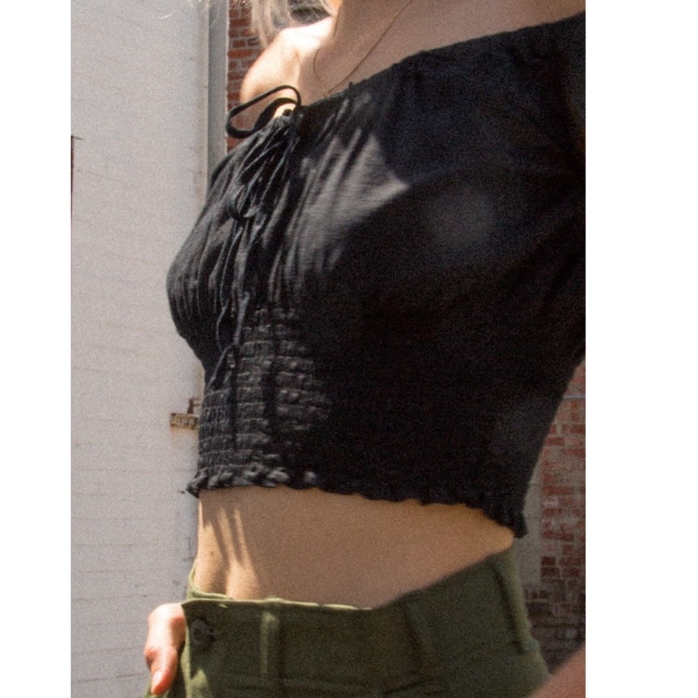Brandy Melville off the shoulder long sleeve top
